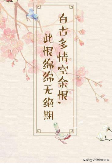 此恨绵绵无绝期 自古多情空余恨